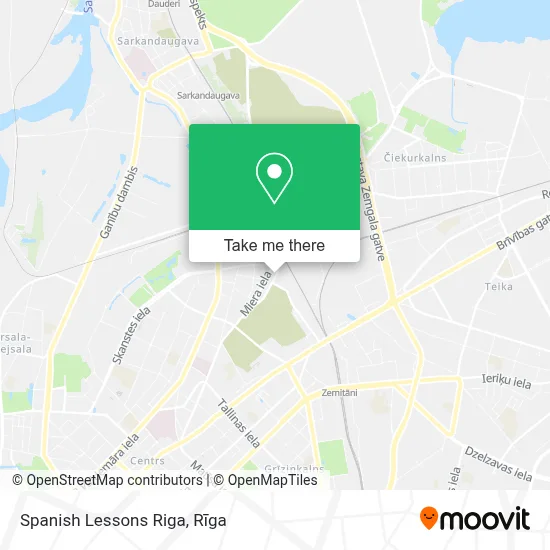 Spanish Lessons Riga map