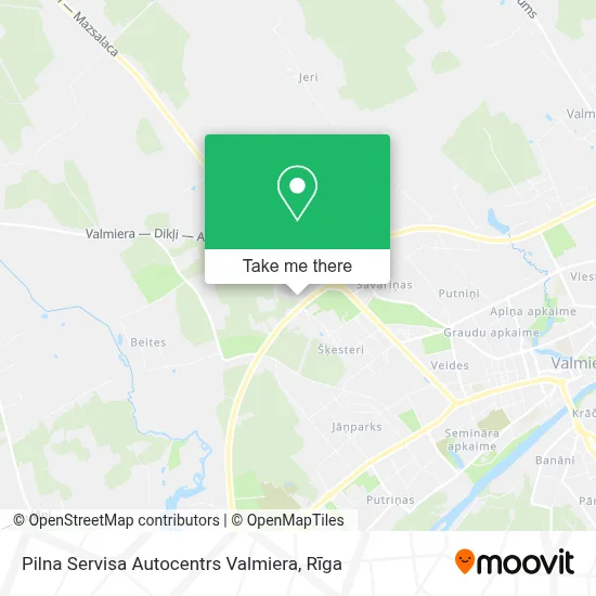 Pilna Servisa Autocentrs Valmiera map