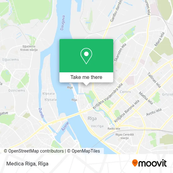 Medica Riga map