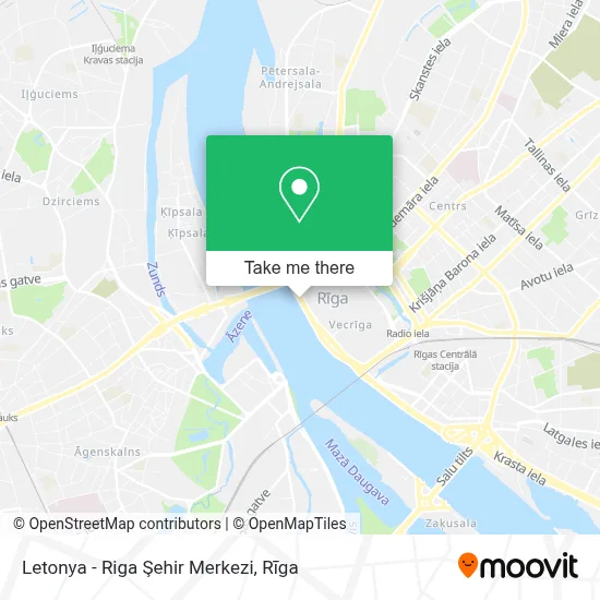 Letonya - Riga Şehir Merkezi map