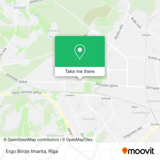 Ergo Birojs Imanta map