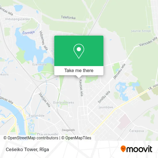 Cešeiko Tower map