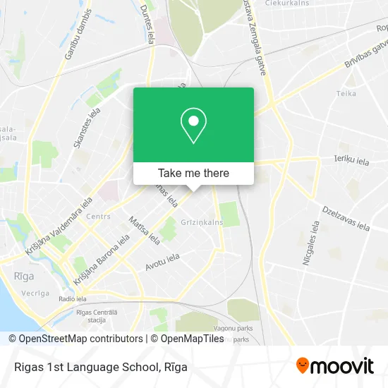 Rigas 1st Language School map