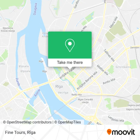 Fine Tours map