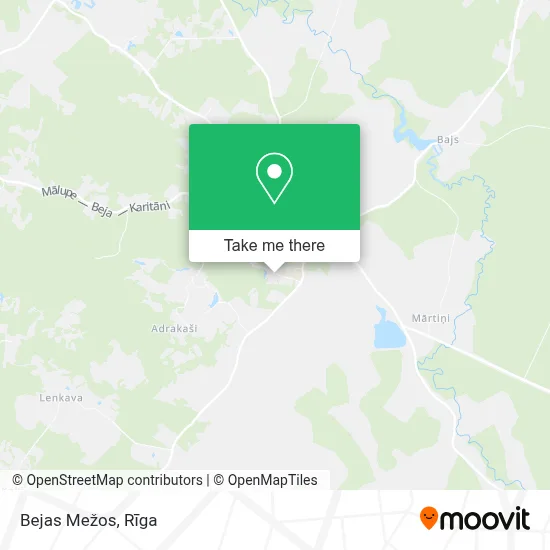 Bejas Mežos map