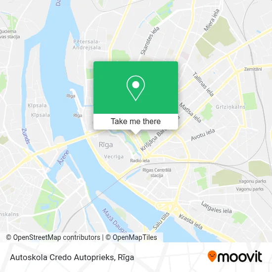 Autoskola Credo Autoprieks map