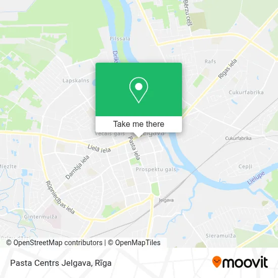 Pasta Centrs Jelgava map