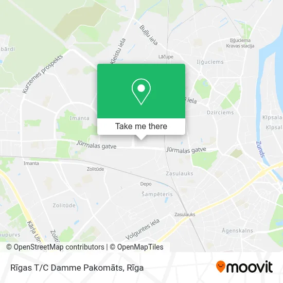 Rīgas T/C Damme Pakomāts map