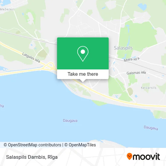Salaspils Dambis map
