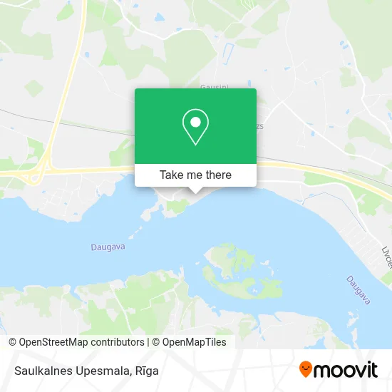 Saulkalnes Upesmala map