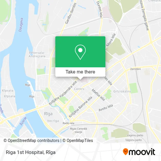 Riga 1st Hospital map