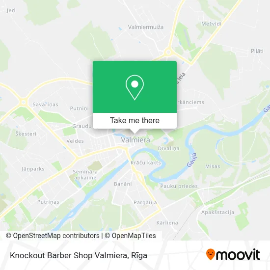 Knockout Barber Shop Valmiera map