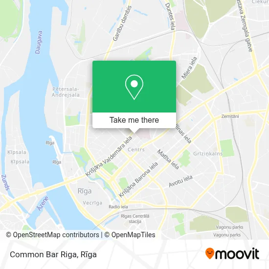 Common Bar Riga map
