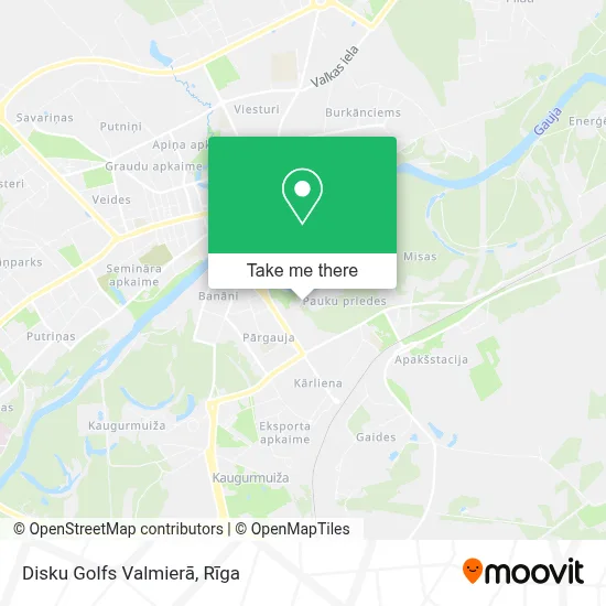 Disku Golfs Valmierā map