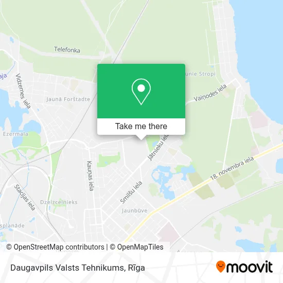 Daugavpils Valsts Tehnikums map