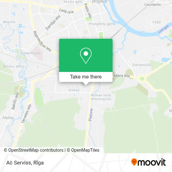 Ač Serviss map