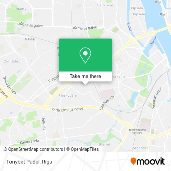 Tonybet Padel map
