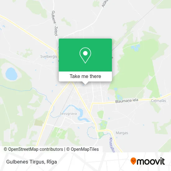 Gulbenes Tirgus map