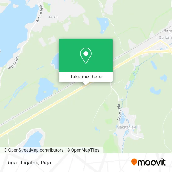 Rīga - Līgatne map