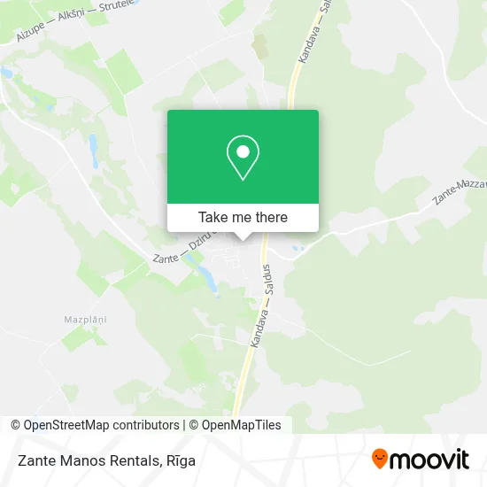 Zante Manos Rentals map