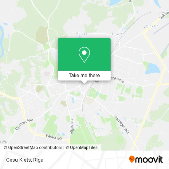 Cesu Klets map