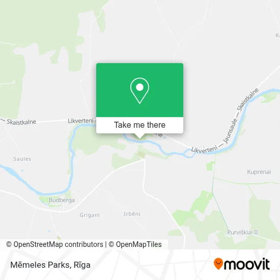 Mēmeles Parks map