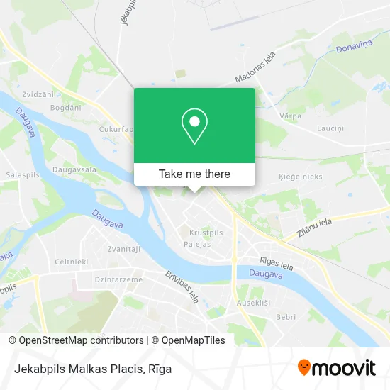 Jekabpils Malkas Placis map