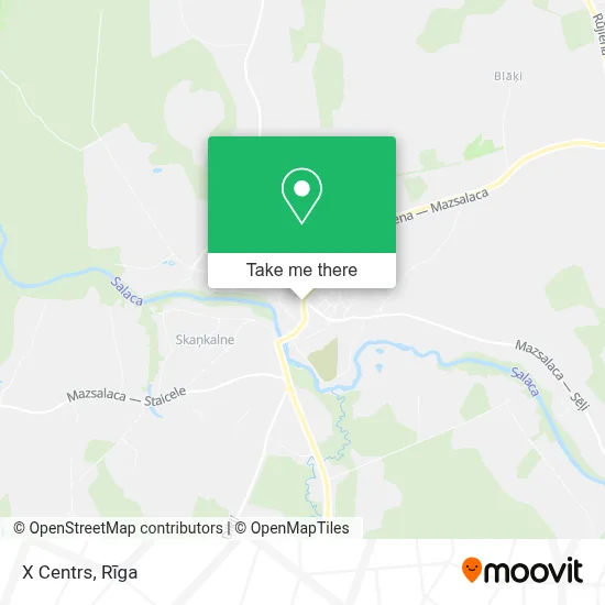 X Centrs map