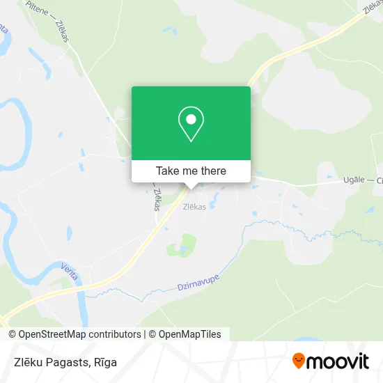 Zlēku Pagasts map
