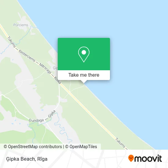 Ģipka Beach map