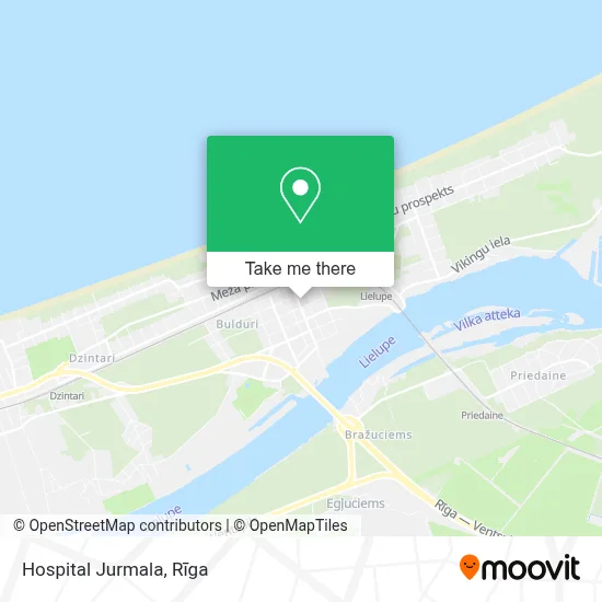 Hospital Jurmala map