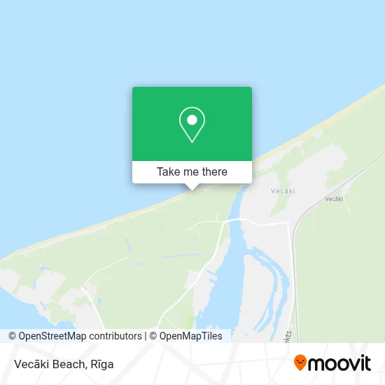 Vecāki Beach map