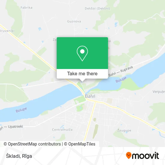 Škladi map