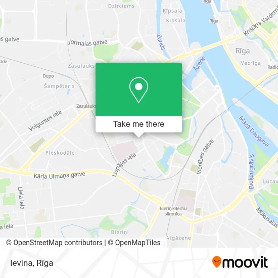 Ievina map