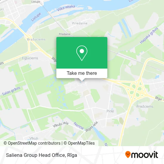 Saliena Group Head Office map