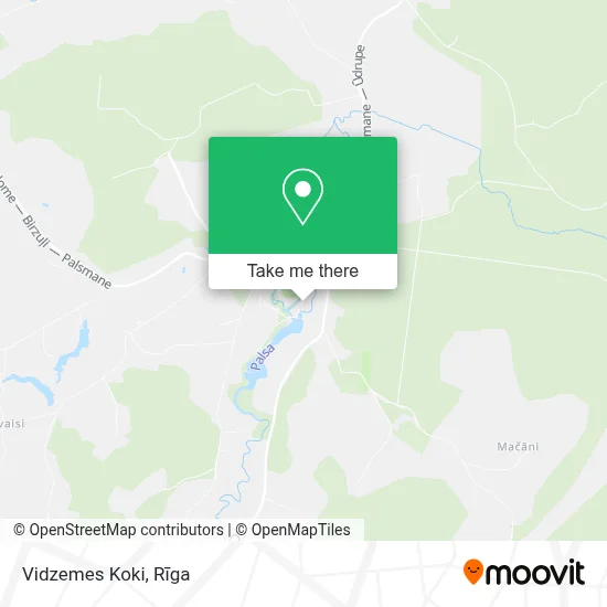 Vidzemes Koki map