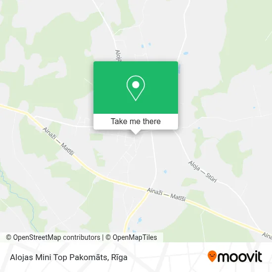 Alojas Mini Top Pakomāts map
