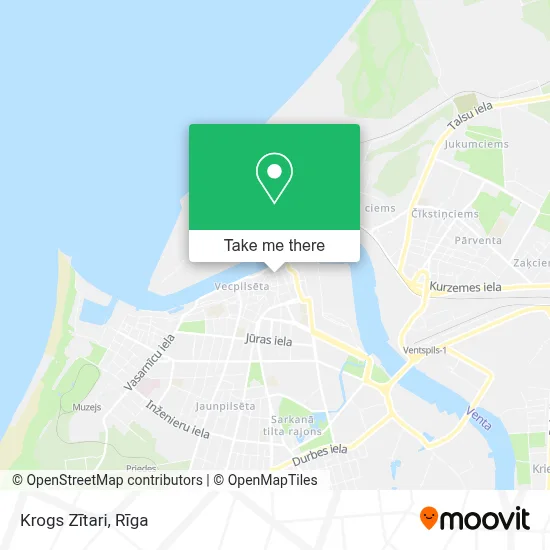 Krogs Zītari map