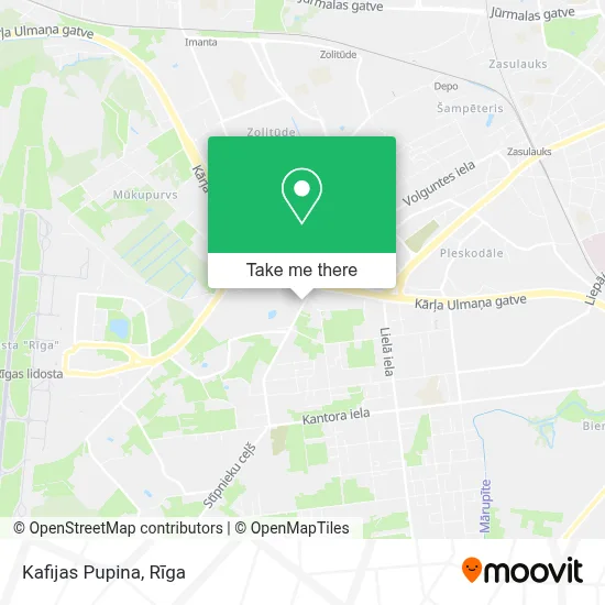 Kafijas Pupina map