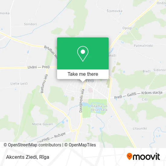 Akcents Ziedi map