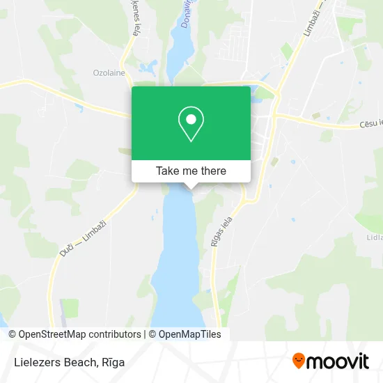 Lielezers Beach map