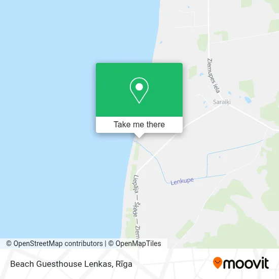 Beach Guesthouse Lenkas map