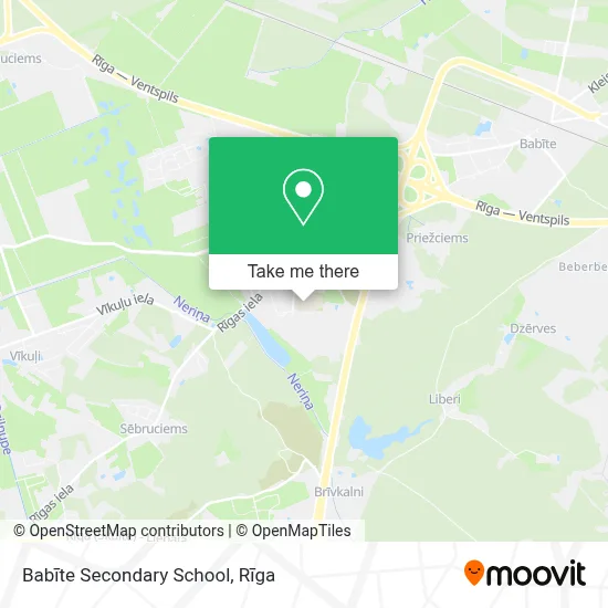 Babīte Secondary School map
