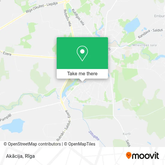 Akācija map