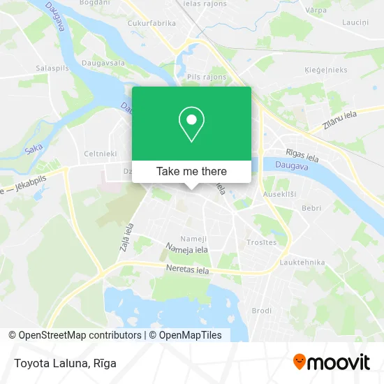 Toyota Laluna map
