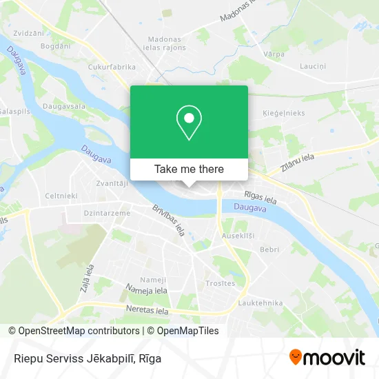Riepu Serviss Jēkabpilī map