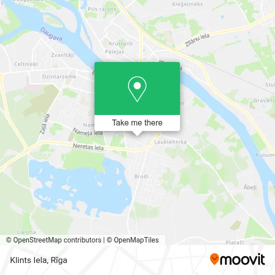 Klints Iela map