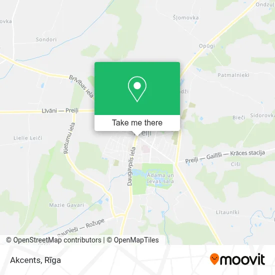 Akcents map