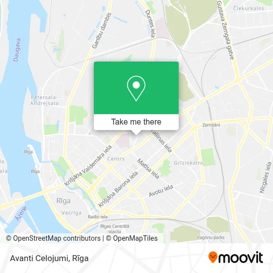 Avanti Celojumi map
