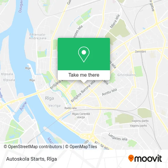 Autoskola Starts map